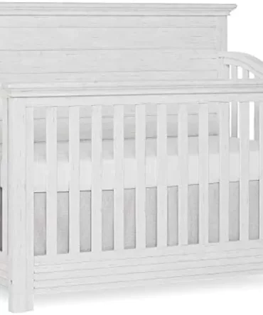 freestonecart 5-in-1 Full Panel Convertible Crib in Weathered White,Greenguard Gold Certified 58.75x31.25x46.5 Inch (Pack of 1)